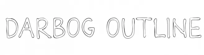 Darbog outline  Fuentes Gratis Descargar