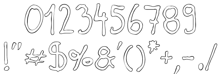 Darbog outline Font OTHER CHARS