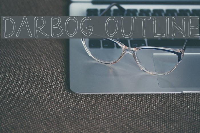 Darbog outline Font examples