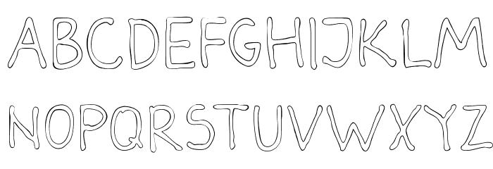 Darbog outline Font LOWERCASE