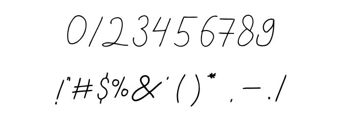 Darcey Oliver Regular Font OTHER CHARS