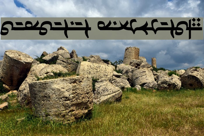 Dardanian Righthand4 Font examples
