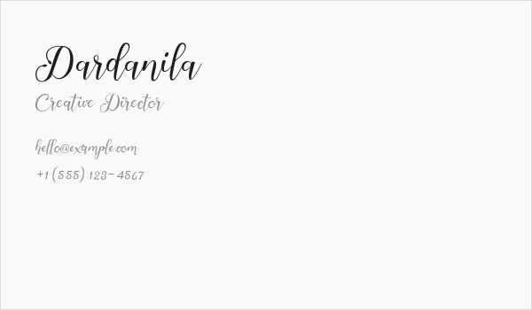Dardanila Business Card