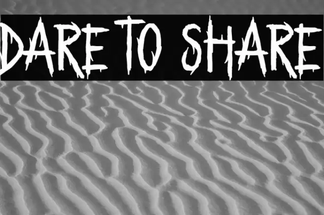 Dare to Share Caratteri examples