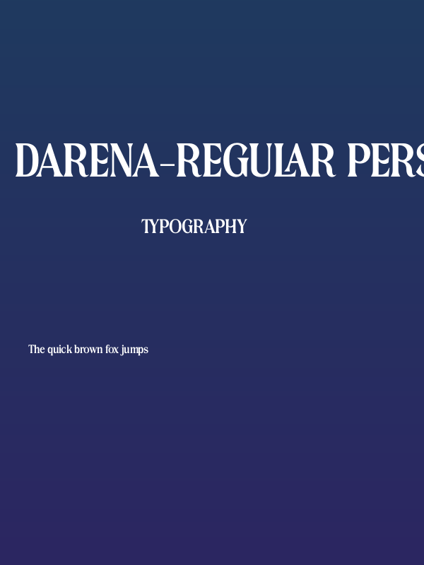 Darena-Regular PERSONAL USE ONL Poster