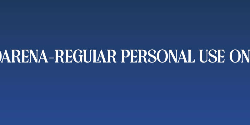 Darena-Regular PERSONAL USE ONL Social Header