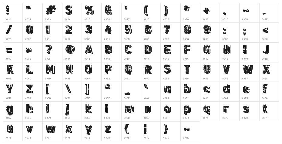 Darest Character Map