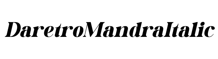 Daretro Mandra Italic  フリーフォントのダウンロード
