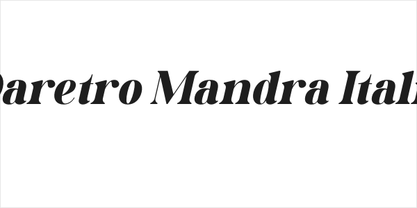 Daretro Mandra Italic Logo