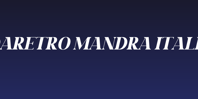 Daretro Mandra Italic Social Header