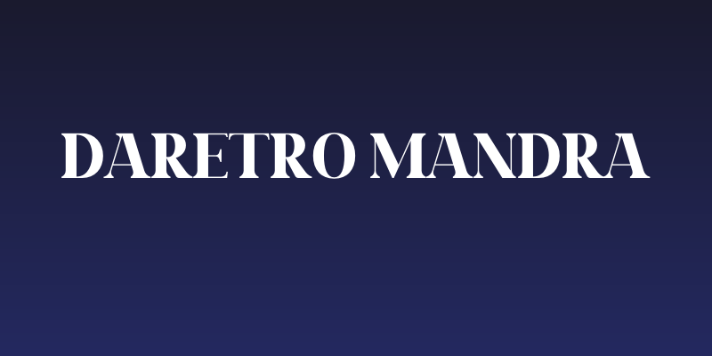 Daretro Mandra Social Header