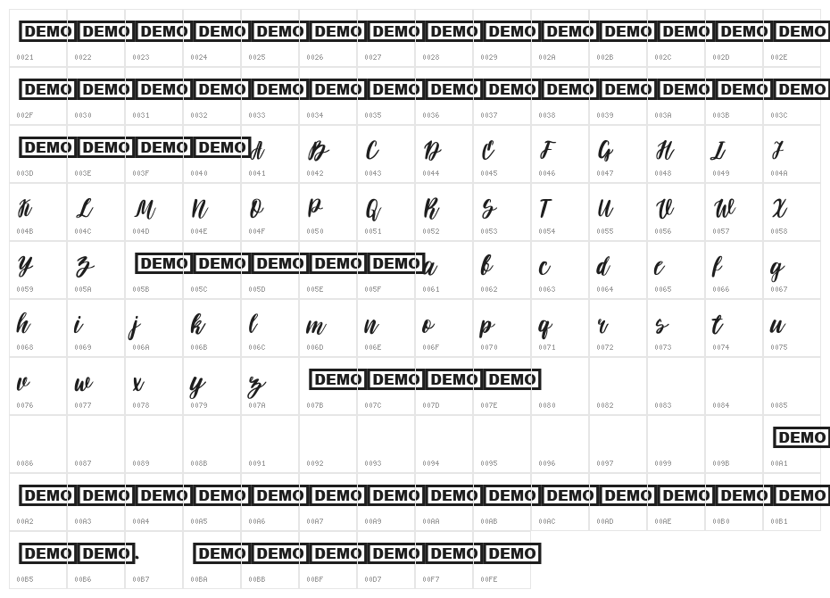 Darflow Character Map