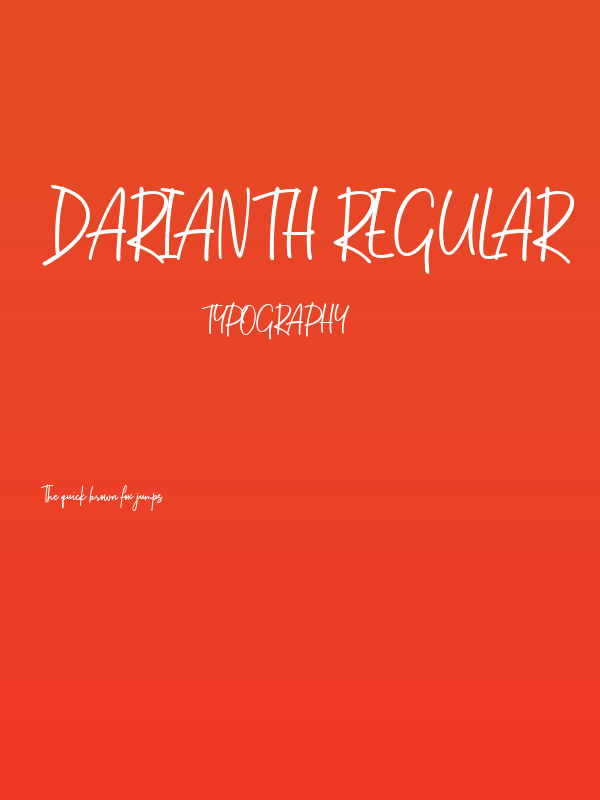 Darianth Regular Poster