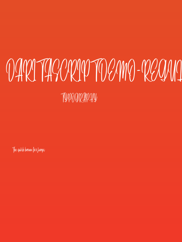 DaritaScriptDEMO-Regular Poster