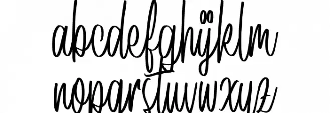 DaritaScriptDEMO-Regular Schriftart Kleinbuchstaben