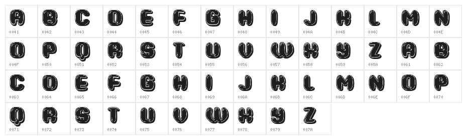 Darixmaq Regular Character Map