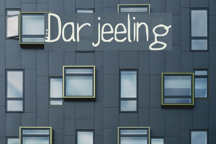 Darjeeling Font examples