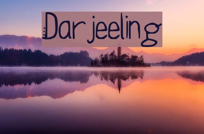 Darjeeling Font examples