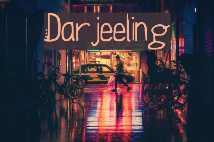Darjeeling Font examples