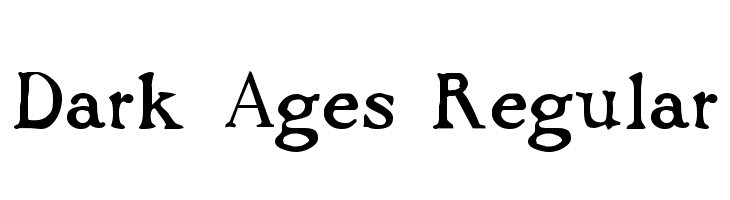 Dark Ages Regular Шрифта