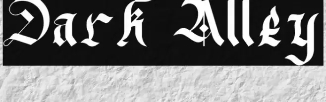 Dark Alley フォント examples