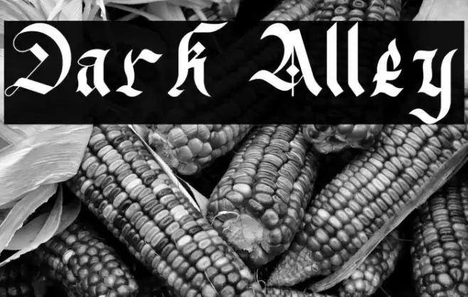 Dark Alley フォント examples