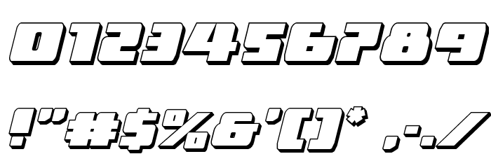Dark Alliance 3D Italic Font OTHER CHARS