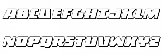 Dark Alliance 3D Italic 字体 大写