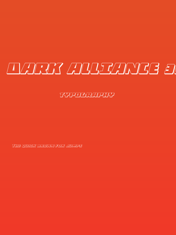 Dark Alliance 3D Italic Poster