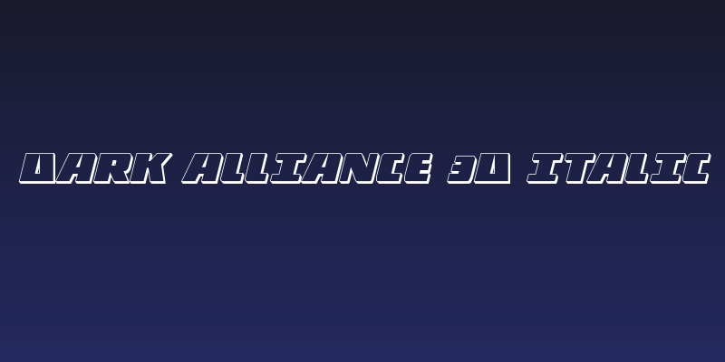 Dark Alliance 3D Italic Social Header