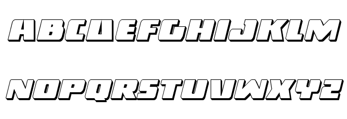 Dark Alliance 3D Italic Font LOWERCASE