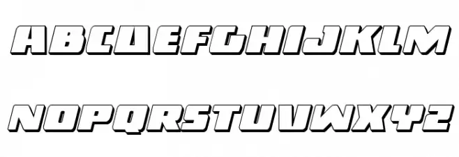 Dark Alliance 3D Italic फ़ॉन्ट लोअरकेस