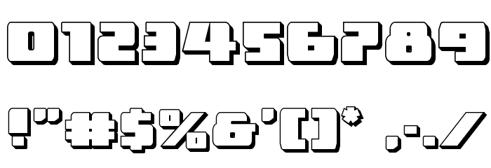 Dark Alliance 3D Font OTHER CHARS