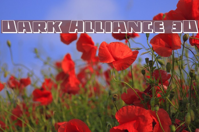 Dark Alliance 3D Font examples