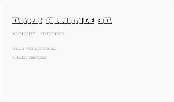 Dark Alliance 3D Business Card