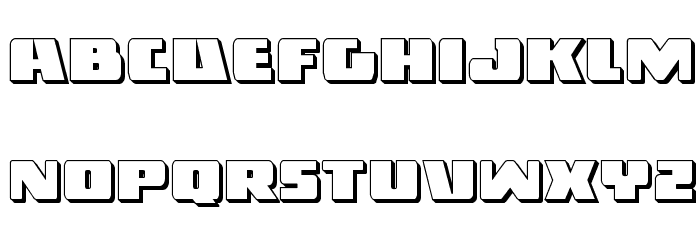 Dark Alliance 3D Font LOWERCASE