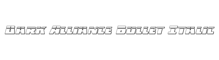 Dark Alliance Bullet Italic  Frei Schriftart Herunterladen