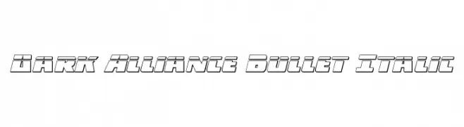 Dark Alliance Bullet Italic  Frei Schriftart Herunterladen