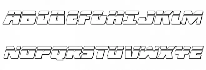 Dark Alliance Bullet Italic フォント 大文字