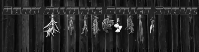 Dark Alliance Bullet Italic Font examples