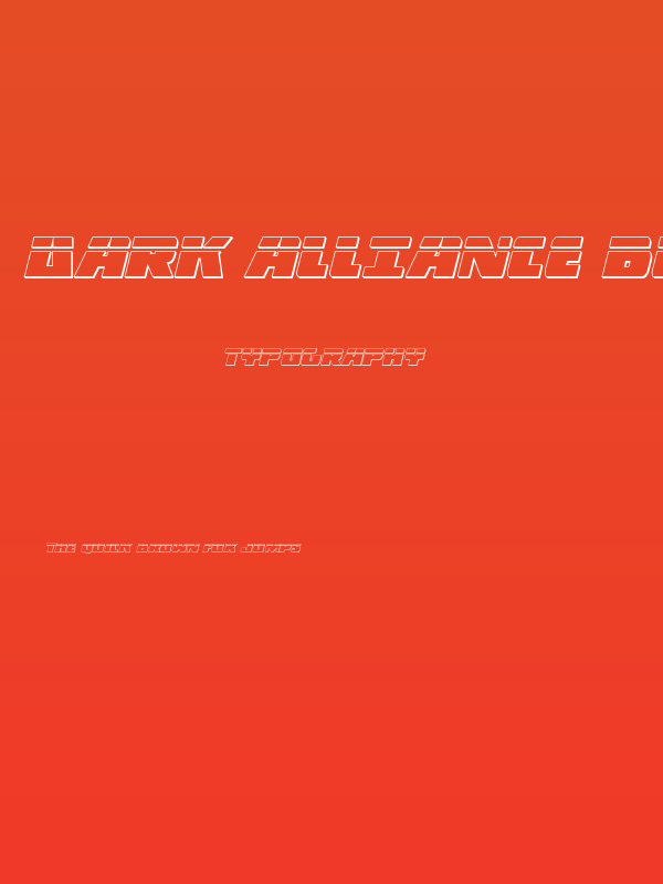 Dark Alliance Bullet Italic Poster