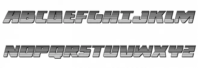 Dark Alliance Chrome Italic Шрифта ВЕРХНИЙ
