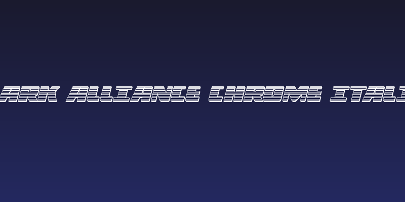 Dark Alliance Chrome Italic Social Header