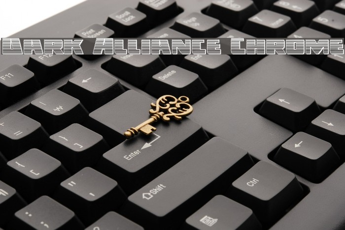Dark Alliance Chrome Font examples