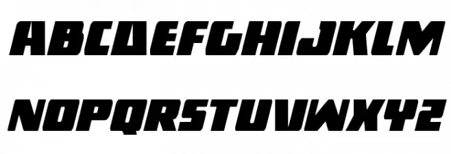 Dark Alliance Condensed Italic फ़ॉन्ट लोअरकेस
