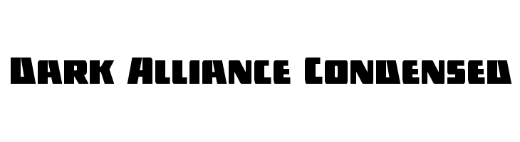 Dark Alliance Condensed  フリーフォントのダウンロード
