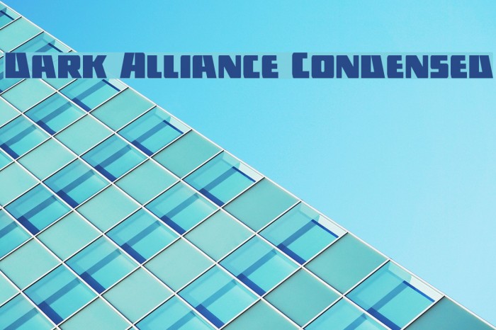 Dark Alliance Condensed Font examples