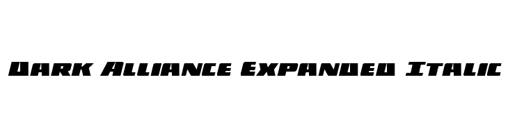 Dark Alliance Expanded Italic  Fuentes Gratis Descargar