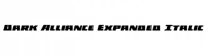Dark Alliance Expanded Italic  les polices de caractères gratuit tlcharger
