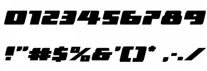 Dark Alliance Expanded Italic Font OTHER CHARS